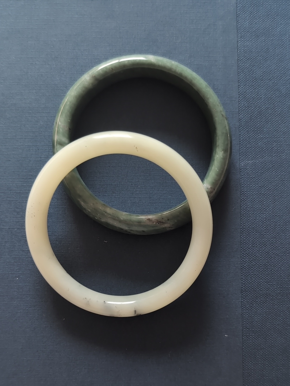 Natural Light And Dark Green Jade Bangle Bracelet - Women Jewelry